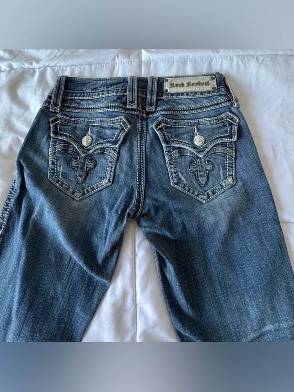 Y2K Rock Revival Women's Indigo Skinny , Debbie straight leg Jeans - Picture 12 of 14